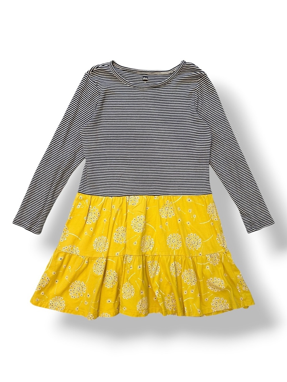 Tea Collection | Tossed Dandelions Tiered Skirted Twirl Dress (10)